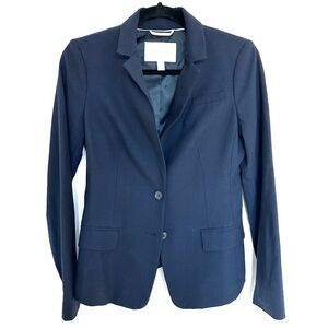 Banana Republic Wool Women's Blazer, Suit Jacket, Navy Blue, 2
